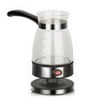 Denx Electric Coffee Pot 500ml, 600W Glass Kettle With Stainless Steel Base, Fast Boiling Electric Kettle For Tea, Instant Coffee, Baby Formula, Use For Home, Office, Camping, Kitchen Use, DX3418