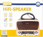 DENX Old Radio Speaker Bluetooth & HIFI-Speaker with Flashlight, Sd Card, Usb And Aux Port, Radio FM/AM/SW Brown wood Portable Audio TF Card USB Flash disk Aux playback, 
