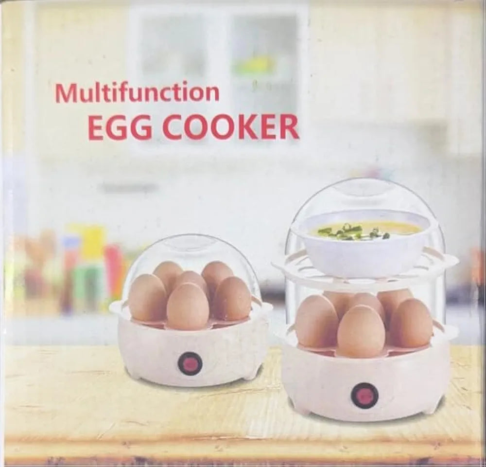 Electric Egg Cooker, 12 Egg Capacity, 2 Tier Egg Boiler, Egg Steamer, Egg Poacher Cooker, Rapid Egg Maker, Breakfast Cooking Machine, Portable Kitchen Appliance, Healthy Meal Prep Steamer