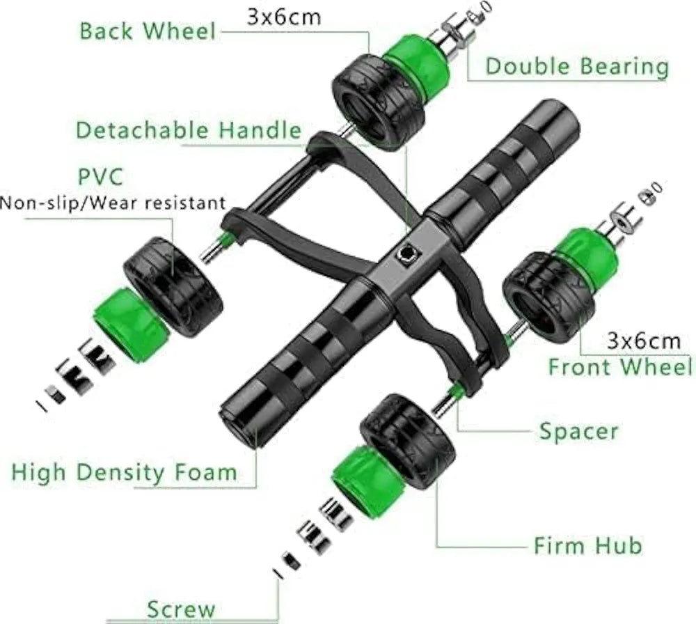 Ab Roller Wheel, Ab Roller Exercise Equipment for Core Workout, Ab Wheel Roller for Home Gym, Ab Workout Equipment for Abdominal Exercise, Abdominal Wheel Roller with Stretching Band,Full Body Workout