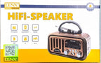 DENX Old Radio Speaker Bluetooth & HIFI-Speaker with Solar Panels, Sd Card, Usb And Aux Port, Radio FM/AM/SW Brown wood Portable Audio TF Card USB Flash disk Aux playback,
