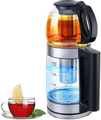 DENX 1500W Double Pot Electric Kettle With Removable Tea Filter, Capacity 1.8L kettle & 1.0L Tea Pot, High-Speed Boilier Tea Maker, Multifunctional Hot Water Dispenser, Turbo boiling kettle, DX2015