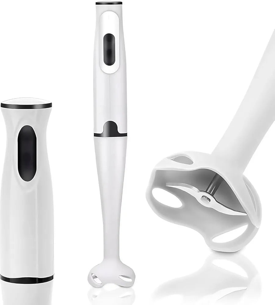 Stick Blender 400W Handheld Electric Blender with Stainless Steel Blades, Portable Grip Stick Mixer Use for Blending, Pureeing, Whipping, and Mixing Soups, Smoothies, Sauces, and More, 