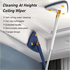 DENX 360° Rotatable Adjustable Cleaning Mop - Extendable Triangle With Long Handle, Hand Twist Quick Dry, Multifunctional Microfiber Wet and Dry for Floor Wall, 3 Replacement Pads, DX2037