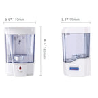 Automatic Soap Dispenser, Auto Foaming Hands Free Wall Mount Foam Hand Soap Dispenser Electric Plastic Modern Smart Dish Soap Dispenser for Bathroom Kitchen White.700ml