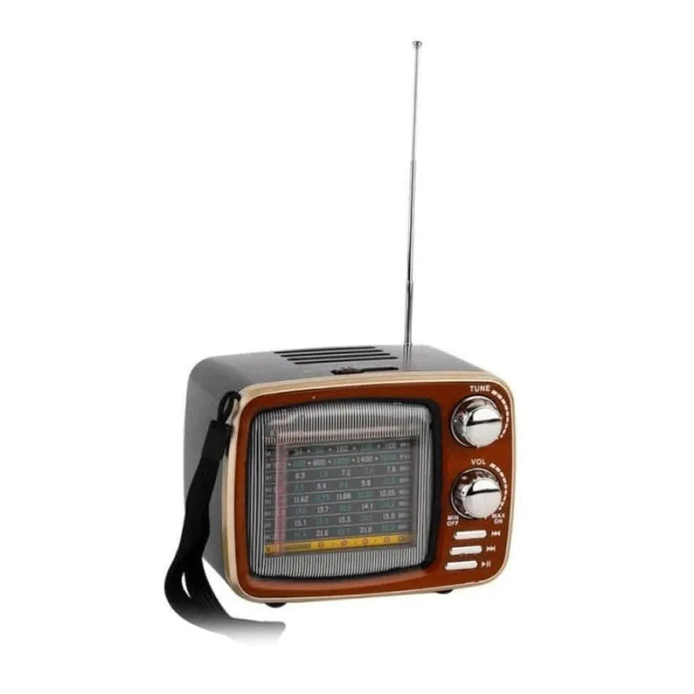 DENX Old Radio Speaker Bluetooth & HIFI-Speaker, Sd Card, Usb And Aux Port, Radio FM/AM/SW Brown wood Portable Audio TF Card USB Flash disk Aux playback, DX2447
