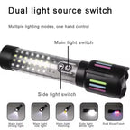 DENX Rechargeable LED Flashlight 1000 Lumens, 2700mAh Built-in Battery, USB-C Pocket Torch with Zoom Focus, High Power Handheld Flashlight for Light for Home, Camping, Hiking, Outdoor Use, DX2334