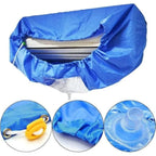 Universal AC Cleaning Cover for Split Wall Mounted Air Conditioner with Drain Hose, Waterproof Dustproof Reusable Wash Bag Kit, Leak-Proof Maintenance Shield for 9000-18000 BTU Units, Q-532