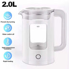 New Golden Creat Electric Kettle 2L, Fast Boil Glass Water Boiler with Auto Shut-Off, Boil-Dry Protection, 1500W Cordless Kettle for Boiling, Milk, Coffee & Tea, for Home & Office, NGC-133 