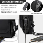 Anti thief Crossbody Sling bag, Waterproof Shoulder Casual Backpack, Chest Bag Daypack with USB Charger,Fit for 9.7'' ipad 