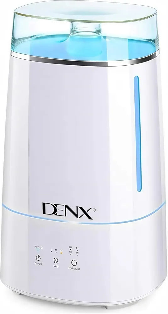 DENX 3.5L Cool Mist Air Humidifier with Essential Oil Aroma Diffuser, Ultrasonic Humidifier for Bedroom, Baby Room, Office & Plants, Auto Shut-Off, LED Night Light, Adjustable Mist Levels, DX2551