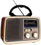 DENX Old Radio Speaker Bluetooth & HIFI-Speaker, Sd Card, Usb And Aux Port, Radio FM/AM/SW Brown wood Portable Audio TF Card USB Flash disk Aux playback, DX2433