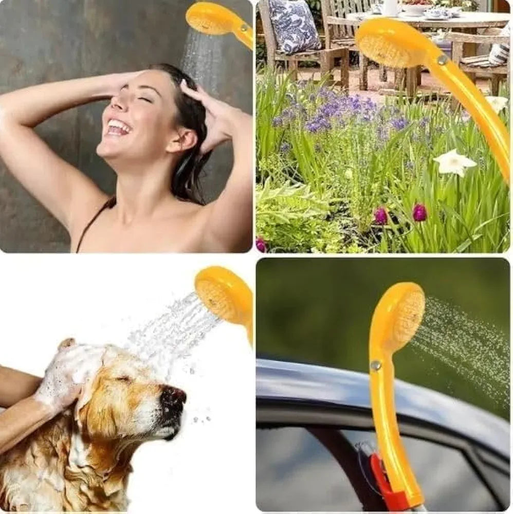 DENX Portable 12V Electric Shower Kit Outdoor for Car, Pet, Dog, Camping & Travel, Car Washing, Hiking Shower Pump, 60W High Pressure, DX3612