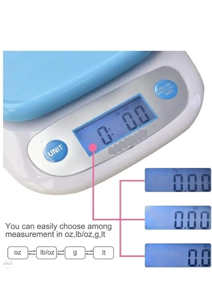 DENX Digital Kitchen Scale & Coffee Scale, 1g-5000g High Precision Food Weighing Scale With Bowl, Electric Kitchen Weight Machine, Auto Shut Off, For Cooking, Baking, Meal Prep, Diet, DX3603