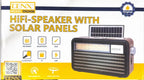 DENX Old Radio Speaker Bluetooth & HIFI-Speaker with Solar Panels, Sd Card, Usb And Aux Port, Radio FM/AM/SW Brown wood Portable Audio TF Card USB Flash disk Aux playback,