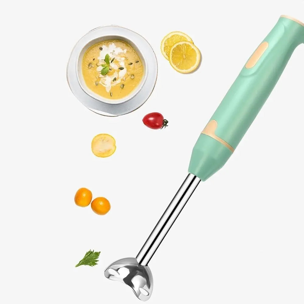 Stick Blender 400W Handheld Electric Blender with Stainless Steel Blades, Portable Grip Stick Mixer Use for Blending, Pureeing, Whipping, and Mixing Soups, Smoothies, Sauces, and More, 