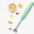 Stick Blender 400W Handheld Electric Blender with Stainless Steel Blades, Portable Grip Stick Mixer Use for Blending, Pureeing, Whipping, and Mixing Soups, Smoothies, Sauces, and More, 