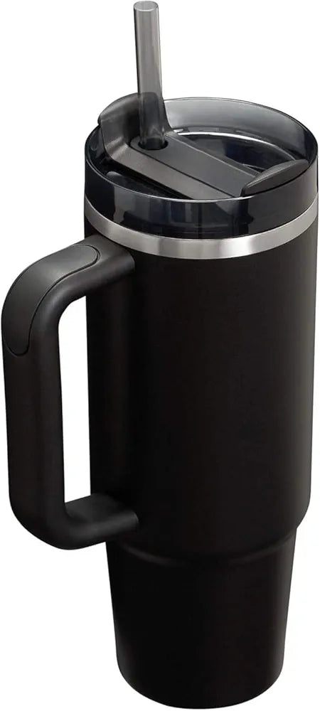 3LTHREEL H2.0 40Oz Insulated Stainless Steel Tumbler With Straw And Lid, Double Wall Vacuum Travel Mug, Thermal Travel Tumbler, Large Coffee Cup, Hot And Cold Drink Container, Cup Holder 