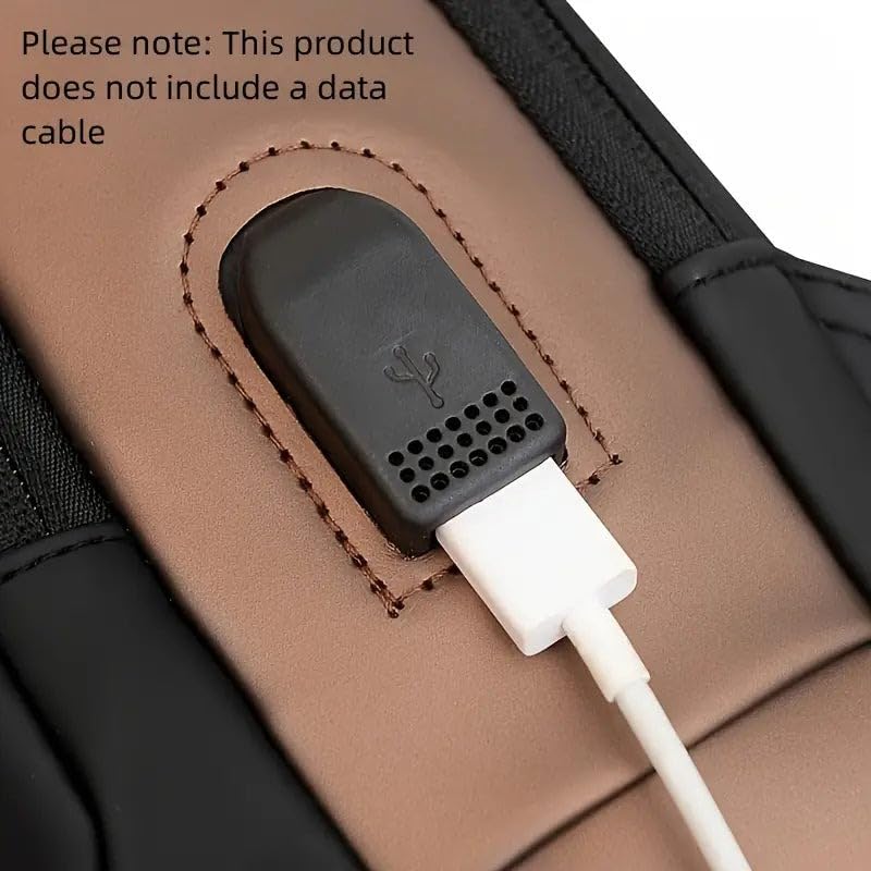 Anti thief Crossbody Sling bag, Waterproof Shoulder Casual Backpack, Chest Bag Daypack with USB Charger,Fit for 9.7'' ipad 