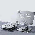 Laptop Stand & Phone Holder, Adjustable Foldable Laptop Riser with 360° Rotation, Ergonomic Stand for Laptops 10-17", Tablet Stand for iPad, Mobile, Kindle, MacBook, Universal Holder, L-003 
