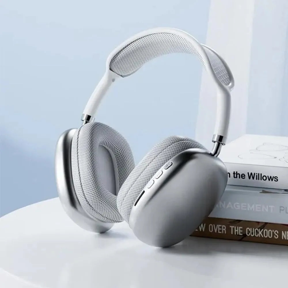 Wireless Over-Ear Bluetooth Headphones with USB-C Fast Charging, Adaptive Noise Cancellation, 20H Battery Life, Deep Bass Sound, Built-in Mic, for Music, Travel & Calls, Silver, A2096