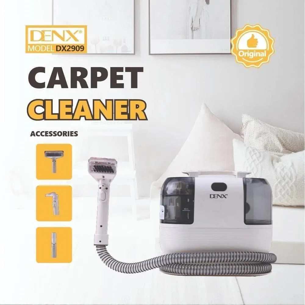 DENX Professional Carpet Cleaner, Sofa Cleaner, Upholstery Cleaner, Rug Washer, Curtain Cleaner, Portable Wet and Dry Carpet Washer, Dual Tank, Deep Cleaning Machine for Home, Office, Car, DX2909