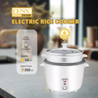 DENX Electric Rice Cooker, 0.6L Mini Rice Maker, 350W Portable Rice Cooker With Steamer Basket, Non Stick Inner Pot, Automatic Cook & Keep Warm, Glass Lid, For Home, Dorm, Office, Travel, DX2085