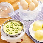 Electric Egg Cooker, 12 Egg Capacity, 2 Tier Egg Boiler, Egg Steamer, Egg Poacher Cooker, Rapid Egg Maker, Breakfast Cooking Machine, Portable Kitchen Appliance, Healthy Meal Prep Steamer