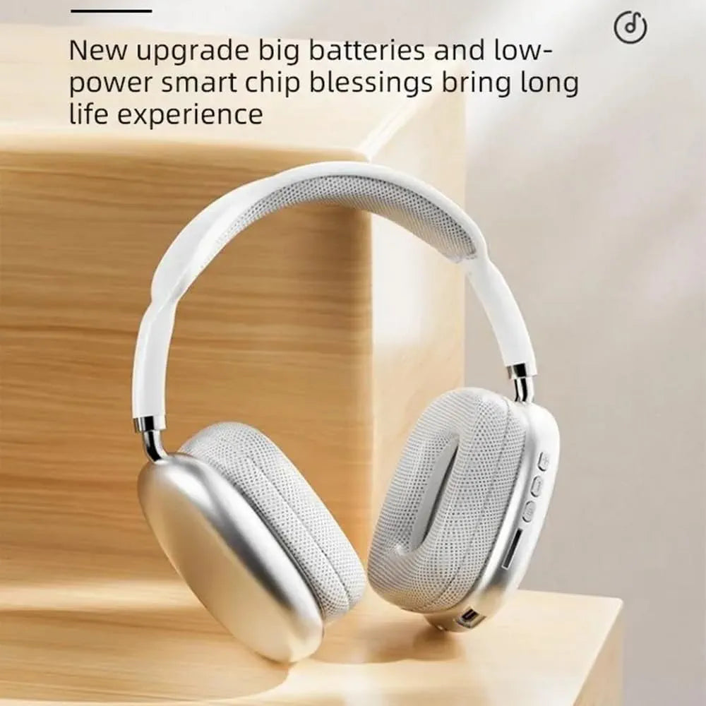 Wireless Over-Ear Bluetooth Headphones with USB-C Fast Charging, Adaptive Noise Cancellation, 20H Battery Life, Deep Bass Sound, Built-in Mic, for Music, Travel & Calls, Silver, A2096