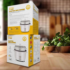 DENX Electric Rice Cooker, 0.6L Mini Rice Maker, 350W Portable Rice Cooker With Steamer Basket, Non Stick Inner Pot, Automatic Cook & Keep Warm, Glass Lid, For Home, Dorm, Office, Travel, DX2085