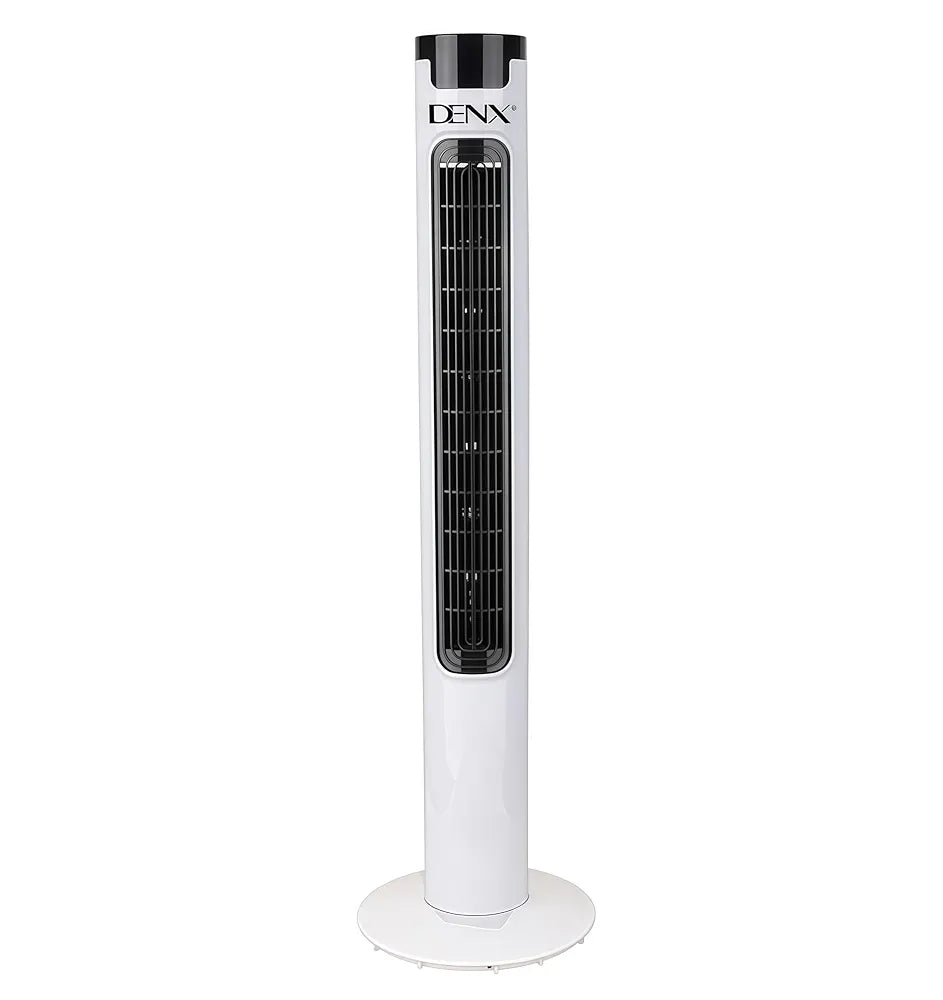 DENX Tower Fan Air Conditioning Inverter Vertical Summer Cooling Leafless Desk Vertical Fan, Electric Room Fan & Floor Fan For Bedroom Office Home Use, 40W Floor Tower Fan With Stable Base, DX2618