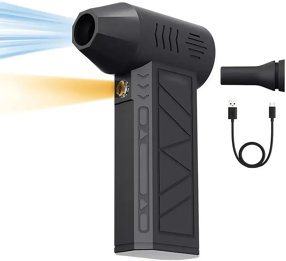 Jet Dry Blawer, 130000 RPM Portable Air Blower Super Jet Fan with 3 Wind Speed Adjustments, Cordless Handheld Powerful Blower for Computer Keyboard, Car Cleaning,ZY7400-SE/Pro