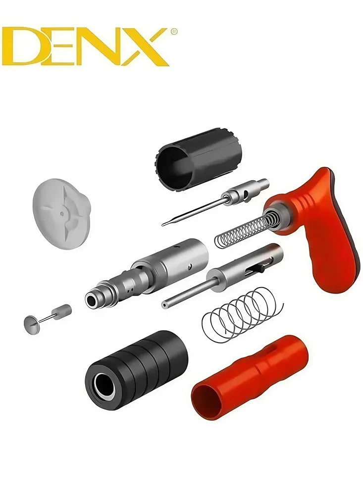 DENX High Pressure Air Pneumatic Nail Gun Solid Nailer For Steel Piercing And Riveting, Nails Wall Fastening Tool Manual Steel Nail Gun, Adjustable Strength for, Woodworking, Home Decoration, DX2522