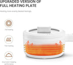 DENX 2L Electric Mini Cooker Hot Pot with Steamer & Temperature Control, Non-Stick Electric Cooker Shabu, Frying Pan, Electric Saucepan, for Noodles, Egg, Steak, Oatmeal & Soup, DX1769
