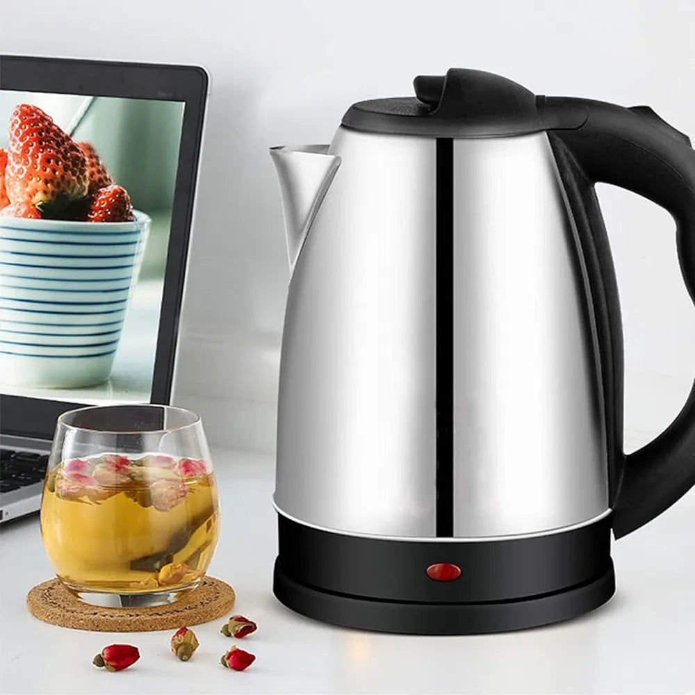 DENX 1500W 1.8L Stainless Steel Electric Kattle, Fast Boil, Tea Maker High-Speed Kettle, 360° Rotational Base, Teapot Perfect for Boiling Water, Milk, Coffee & Tea, for Home & Office Use, DX1774