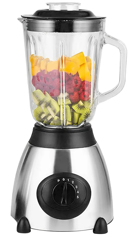 DENX 2800W Electric Blender and Juicer Machine with 1.5L Glass Jar & Grinder, High Power Kitchen Blender for Smoothies Juices Ice Crushing Spices Coffee, Countertop Blender for Home Use, DX2001