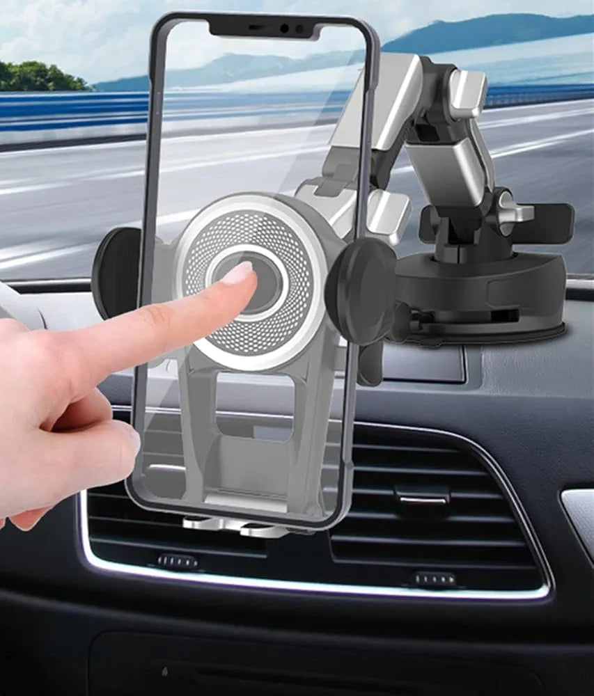 DENX Universal Car Phone Holder Mount, Dashboard Phone Stand, Windshield Mobile Holder, 360° Rotating Long Arm Bracket, Strong Suction Cup, Smartphone Mount for iPhone, Samsung, Android, DX1275