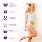 DENX 6-in-1 Smooth Glide Epilator for Womenr Hair Removal, Wet & Dry Electric Hair Remove Device with LED Light, Portable Electric Shaver, Women's Hair Removal Machine, DX1377