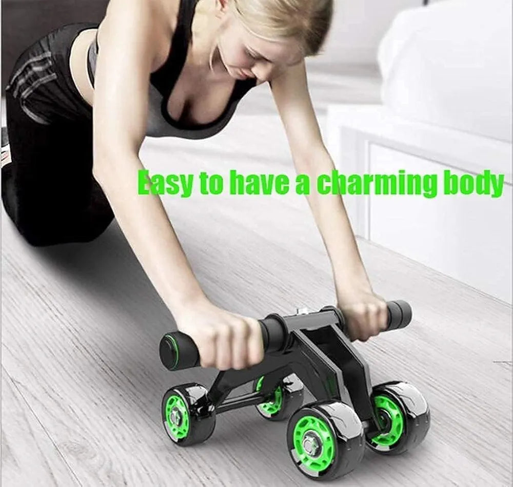Ab Roller Wheel, Ab Roller Exercise Equipment for Core Workout, Ab Wheel Roller for Home Gym, Ab Workout Equipment for Abdominal Exercise, Abdominal Wheel Roller with Stretching Band,Full Body Workout