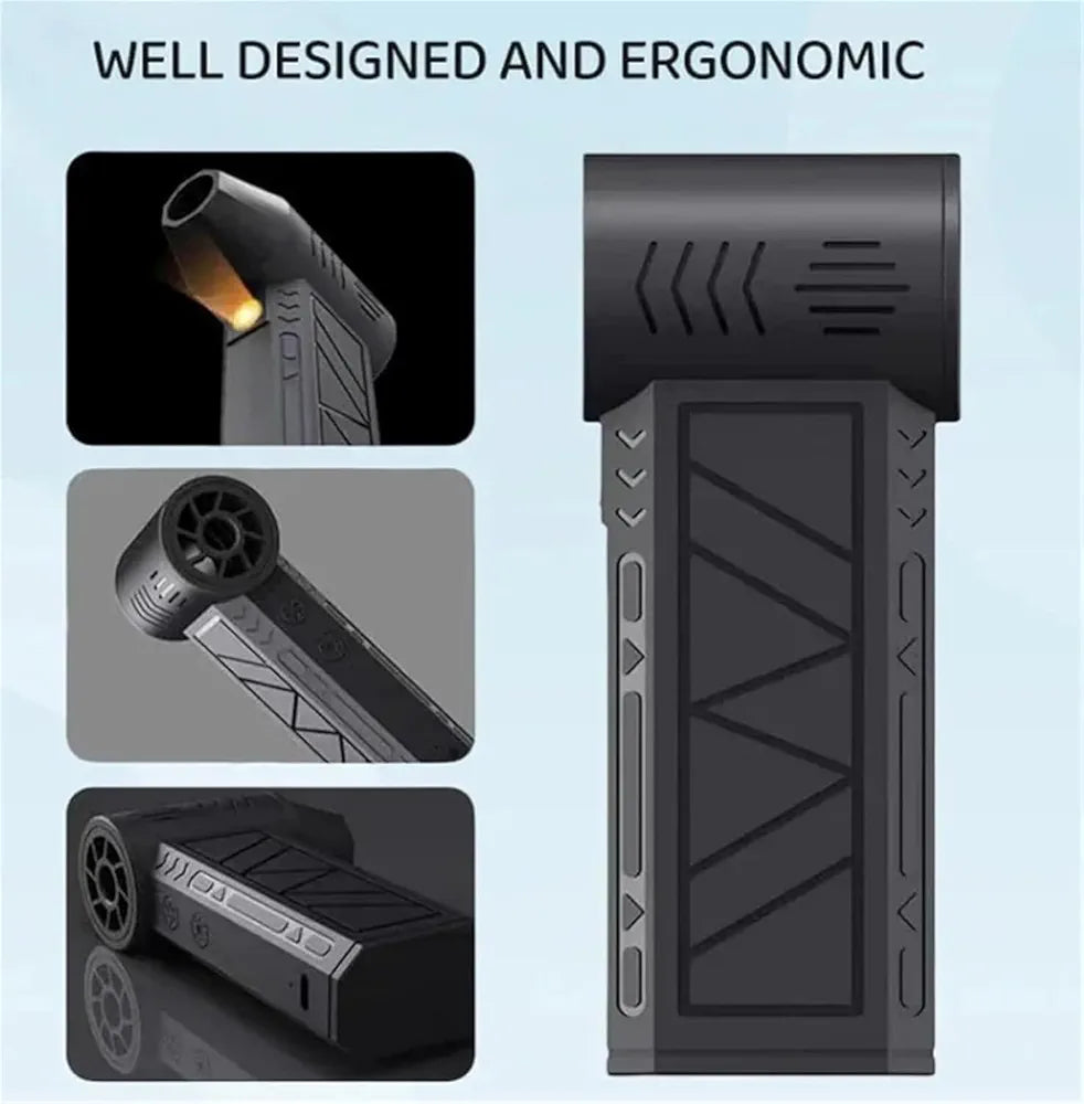 Jet Dry Blawer, 130000 RPM Portable Air Blower Super Jet Fan with 3 Wind Speed Adjustments, Cordless Handheld Powerful Blower for Computer Keyboard, Car Cleaning,ZY7400-SE/Pro