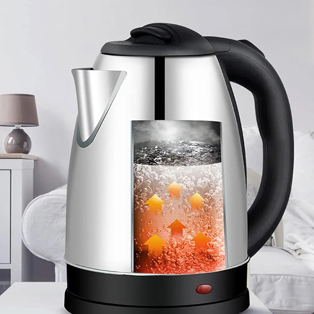 DENX 1500W 1.8L Stainless Steel Electric Kattle, Fast Boil, Tea Maker High-Speed Kettle, 360° Rotational Base, Teapot Perfect for Boiling Water, Milk, Coffee & Tea, for Home & Office Use, DX1774