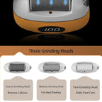 DENX Electric Foot Polisher & Foot File, Rechargeable Callus Remover, 2-Speed Foot Grinder, Pedicure Tool, Dead Skin Remover, Cracked Heel Remover, Foot Care Device for Men & Women, DX3705
