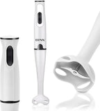 DENX Stick Blender 400W Handheld Electric Blender with Stainless Steel Blades, Portable Grip Stick Mixer Use for Blending, Pureeing, Whipping, and Mixing Soups, Smoothies, Sauces, and More, DX2012