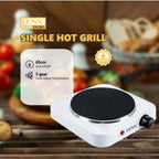 DENX Single Hot Plate, 1000W Cast Iron Portable Electric Stove, Adjustable Temperature Control, 15.5cm Heating Plate, Tabletop Cooking Appliance for Home Kitchen, Office, Outdoor Camping, DX2801