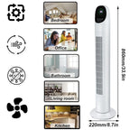 DENX Tower Fan with Remote Control, 3 Speeds, 80° Oscillating Electric Standing Fan, Air Conditioning Inverter Vertical Summer Cooling Leafless Desk Vertical Fan, Floor Fan for Home, Office, DX2619