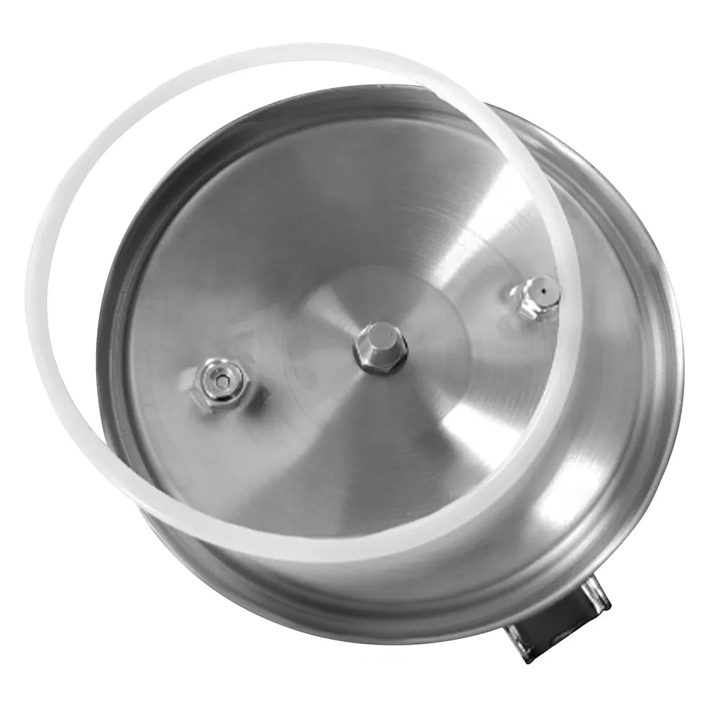 DENX 11L Aluminium Pressure Cooker, Rice Cooking Pot with Safety Lock & Valve, Fast Manual Cooker for Stews, Meat, Vegetables, Gas, Electric Stove Compatible, Silver Cookware, DX3427