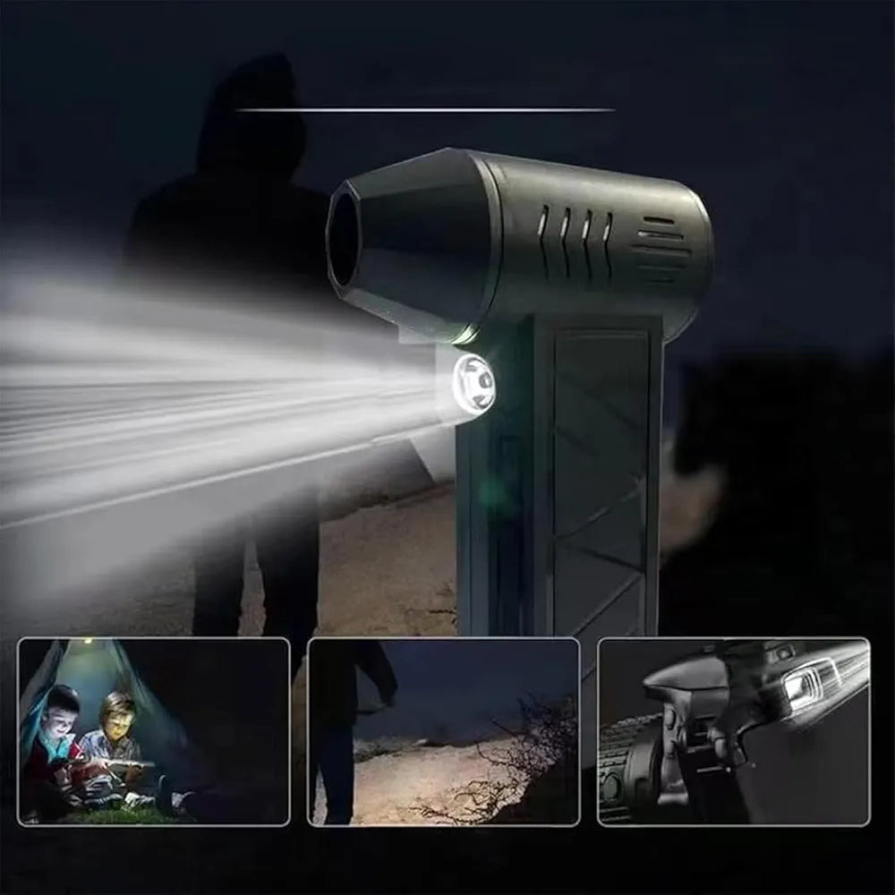 Jet Dry Blawer, 130000 RPM Portable Air Blower Super Jet Fan with 3 Wind Speed Adjustments, Cordless Handheld Powerful Blower for Computer Keyboard, Car Cleaning,ZY7400-SE/Pro