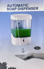 Automatic Soap Dispenser, Auto Foaming Hands Free Wall Mount Foam Hand Soap Dispenser Electric Plastic Modern Smart Dish Soap Dispenser for Bathroom Kitchen White.700ml
