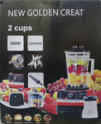 New Golden Creat 5500W High Speed Blender 2.5L, Ice Crusher, Smoothie Maker, Juice Mixer, Coffee Grinder, Dry & Wet Blender, Nut Chopper, Spice Grinder, Food Processor for Home Kitchen – Red Black