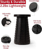 Portable Retractable Folding Stool, Collapsible Telescopic Safety Stool Sturdy and Lightweight with 330lbs Load Capacity